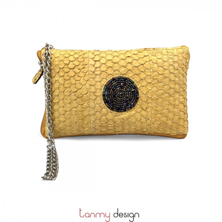 Yellow fish leather Tilapia Wallet